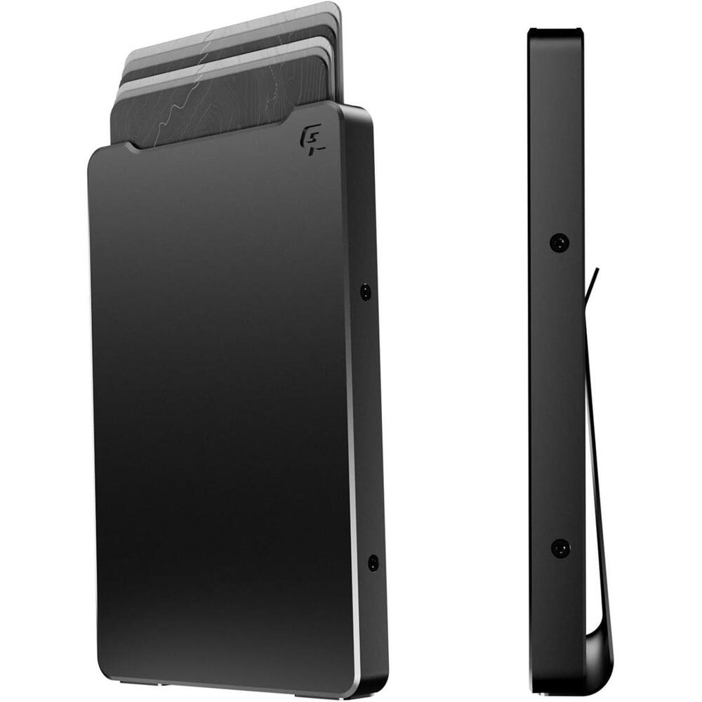 Groove Life Groove Wallet, Midnight Black, Money Clip - RFID Proof